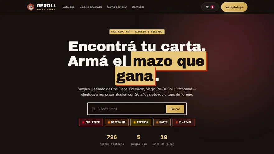 Tienda online Reroll Hobby Store